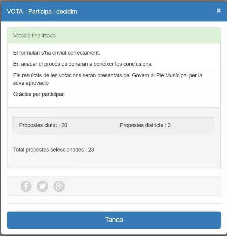 Plataforma votación ciudadana Badalona